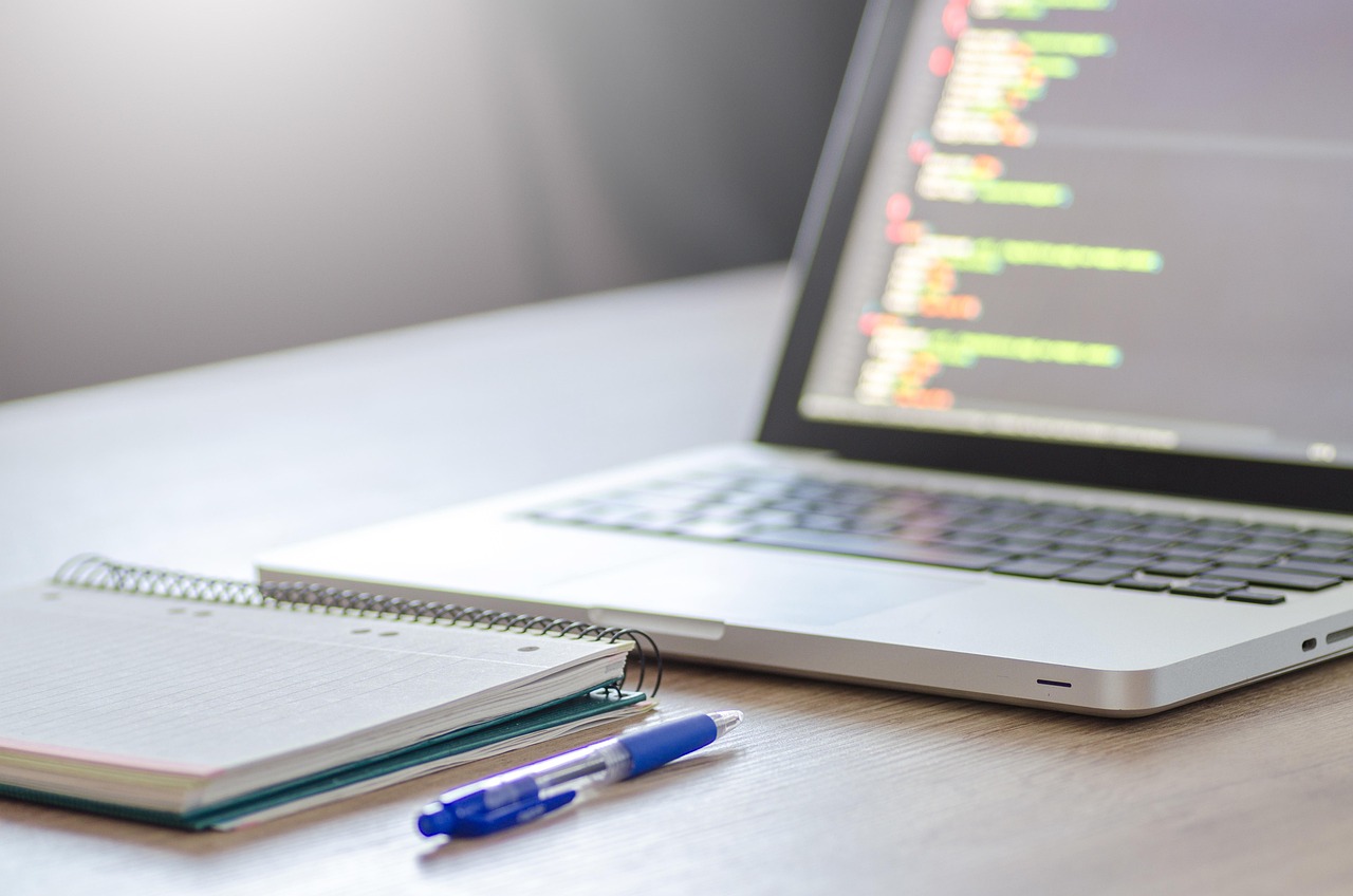 Website code on a screen