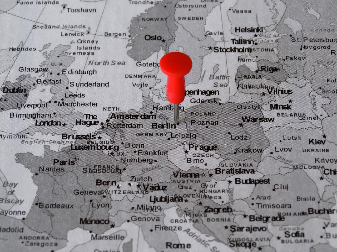 Map displayed on a smartphone